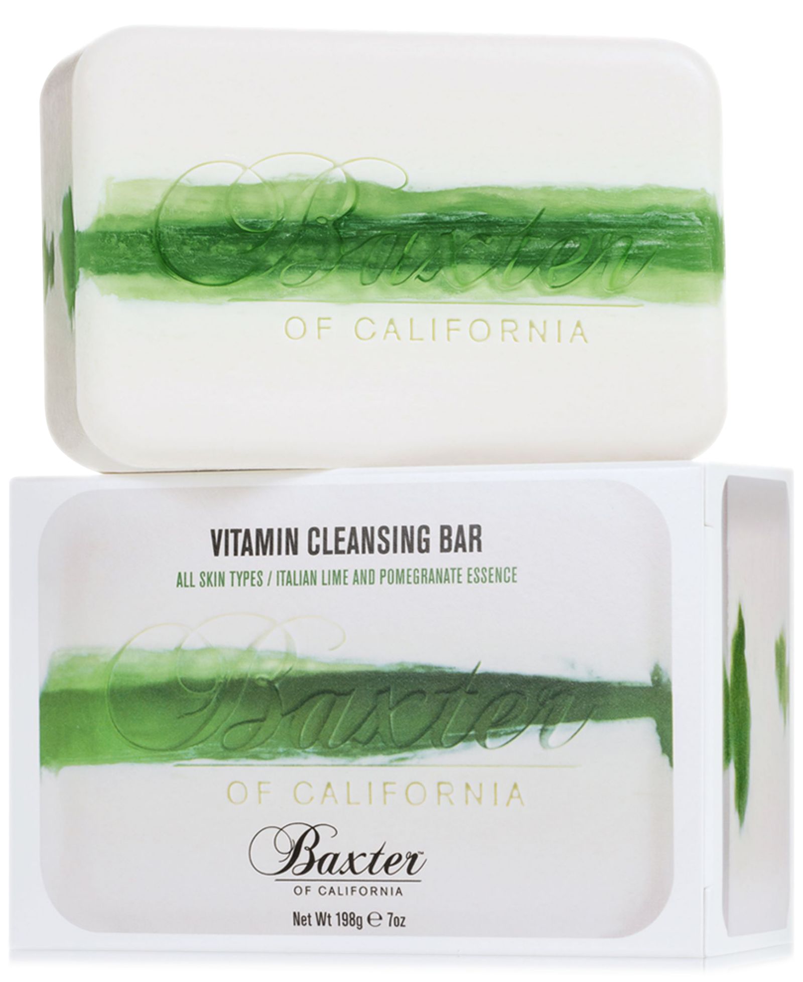 Baxter Of California Vitamin Cleansing Bar - Italian Lime & Pomegranate Essence, 7 oz.