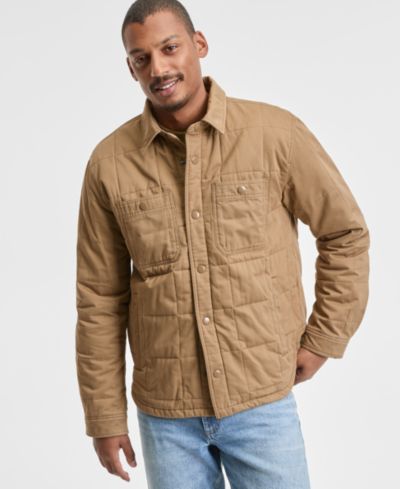 Sun + Stone Men's Mahomes Snap-Front Quilted Shirt Jacket, Macy's Exclusive