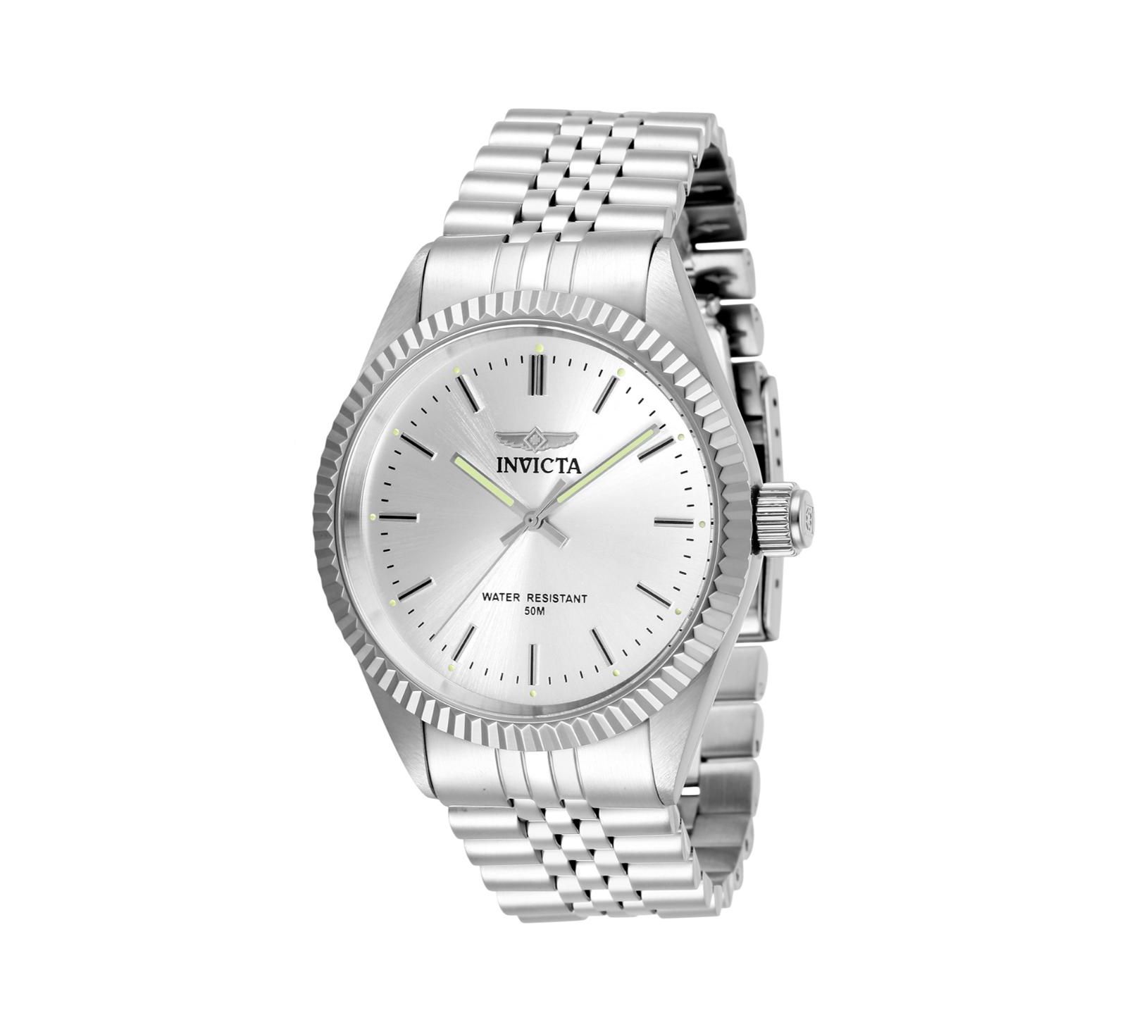 Invicta Мужские часы Specialty Quartz 3 Hand Silver Dial