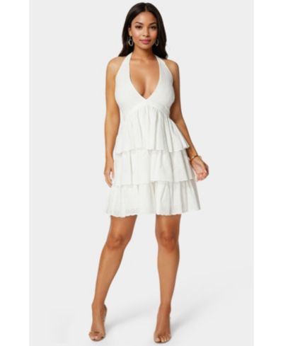Платье с многоярусным воланом и halter-вырезом для Women's от Bebe