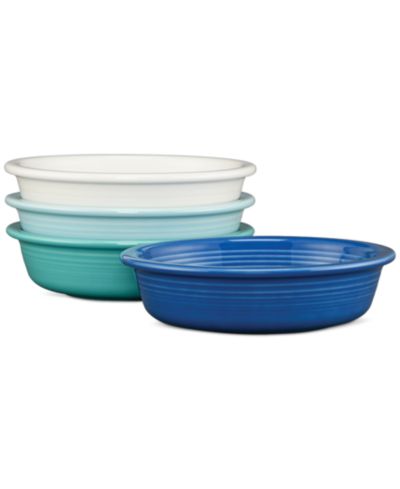 Fiesta Coastal Blues Classic Rim Cereal Bowls, Set of 4