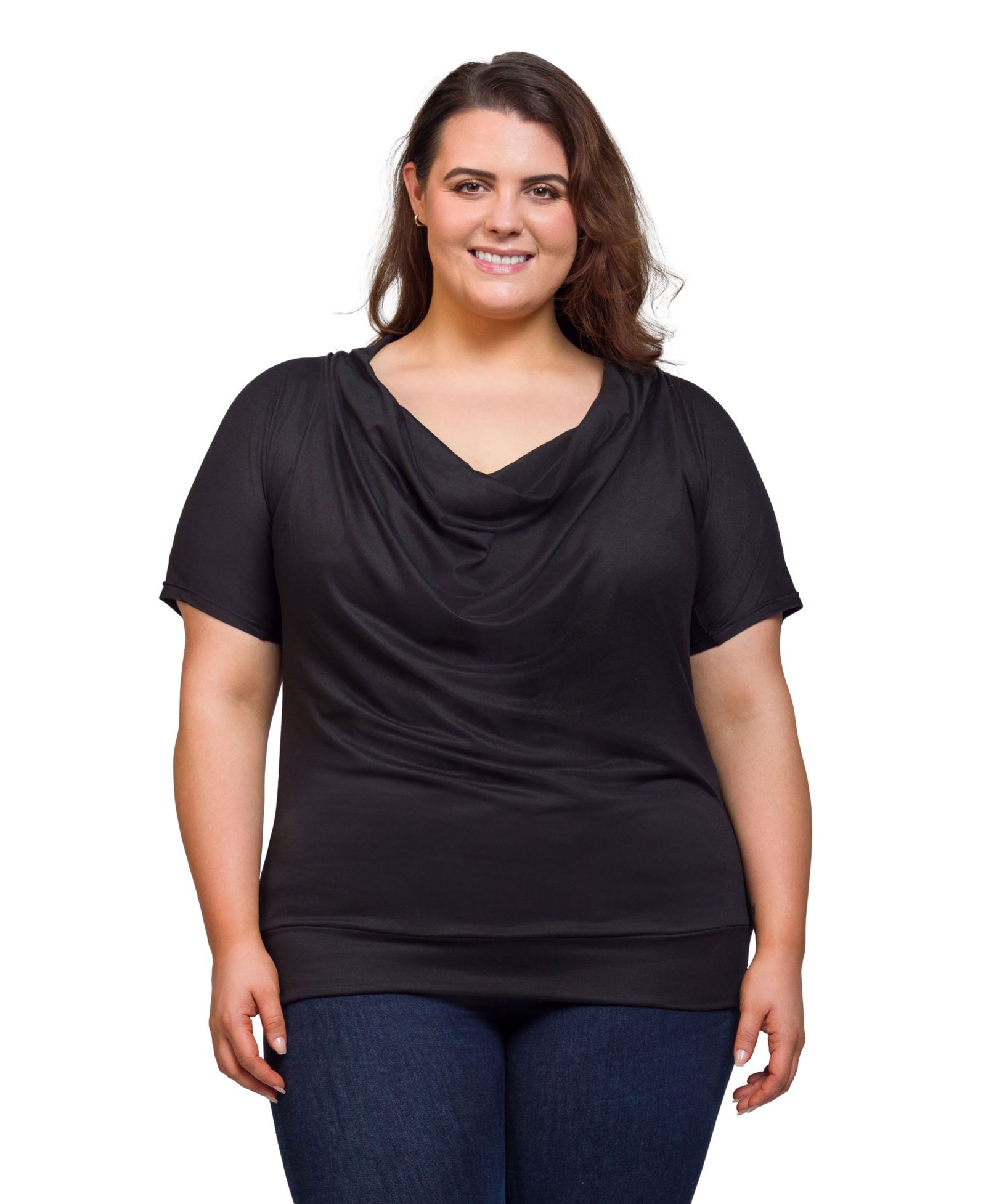 24seven Comfort Apparel Женский топ Plus Size с V-образным вырезом