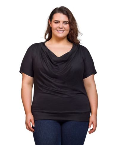 24seven Comfort Apparel Женский топ Plus Size с V-образным вырезом