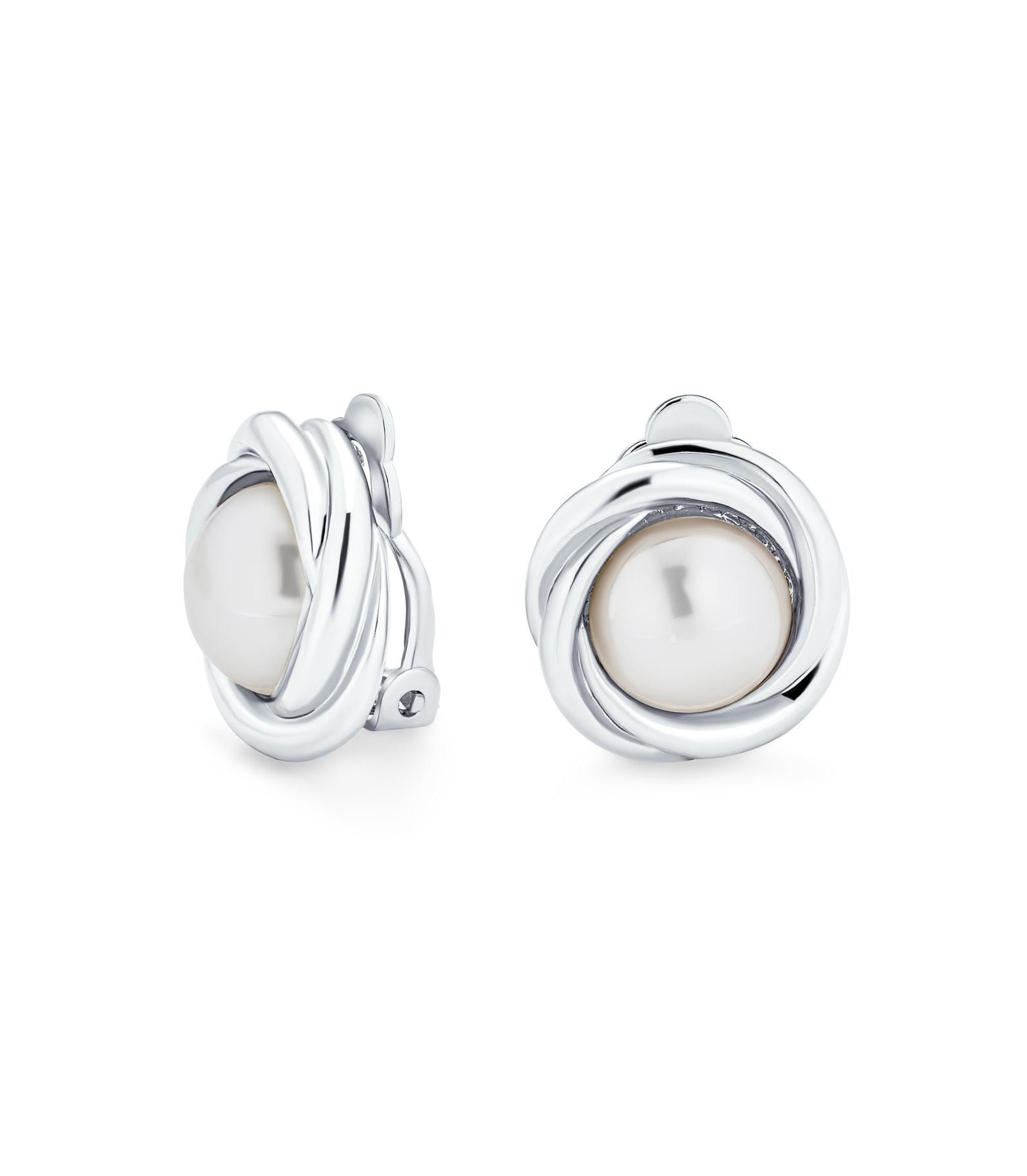 Bling Jewelry серьги-клипсы с имитацией жемчуга