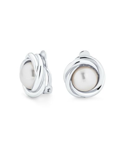 Bling Jewelry серьги-клипсы с имитацией жемчуга