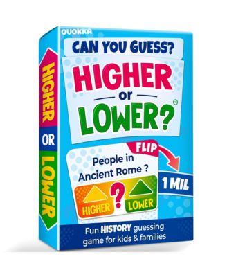 Quokka Higher or Lower 54 Cards Card Game, Ages 10+