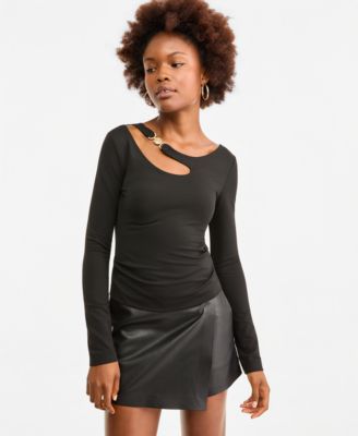 GUESS женская блуза с длинным рукавом и пряжкой Eleanor