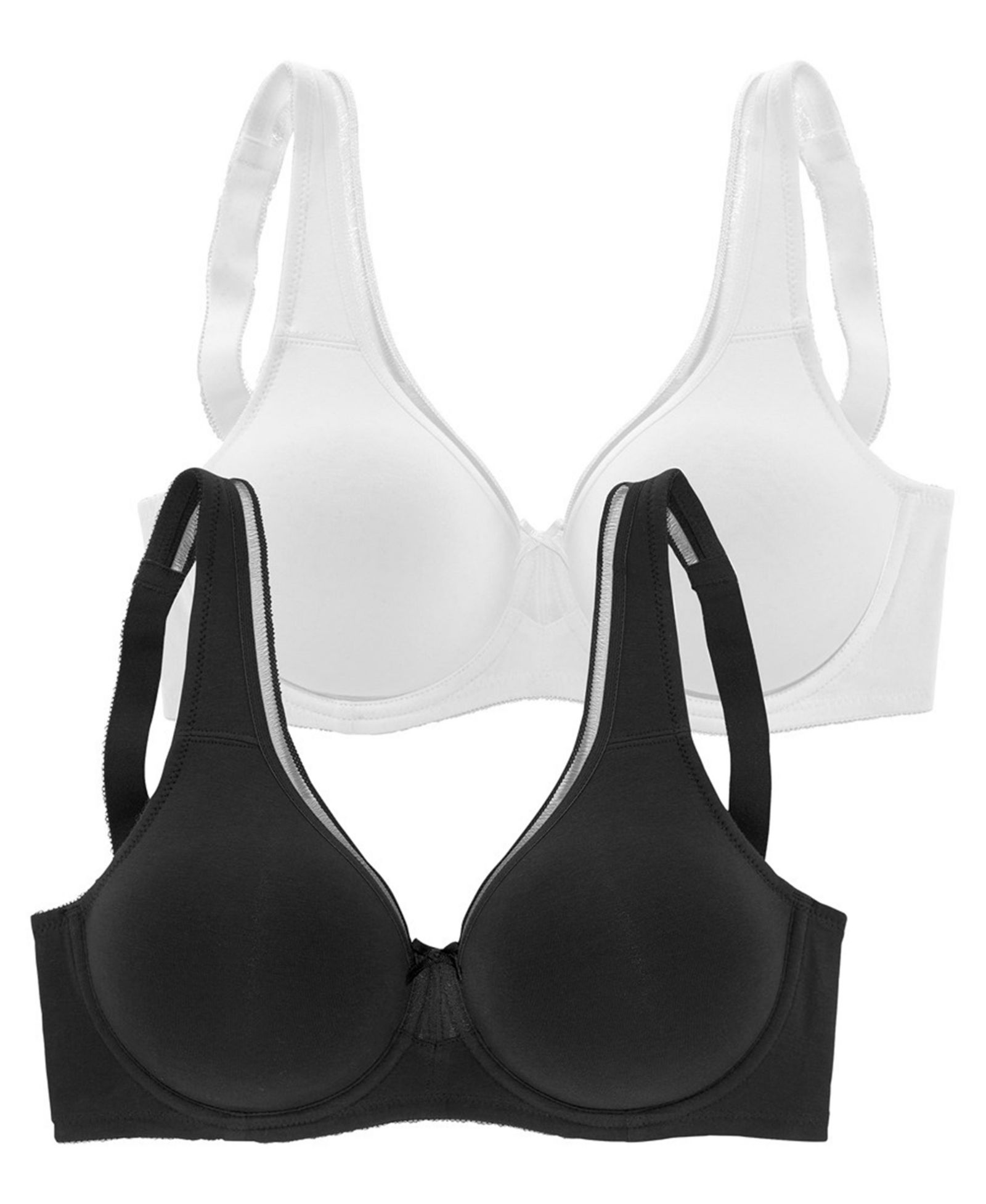 LASCANA Women's 2-Pack Underwire Minimizer Bra T-Shirt Bra