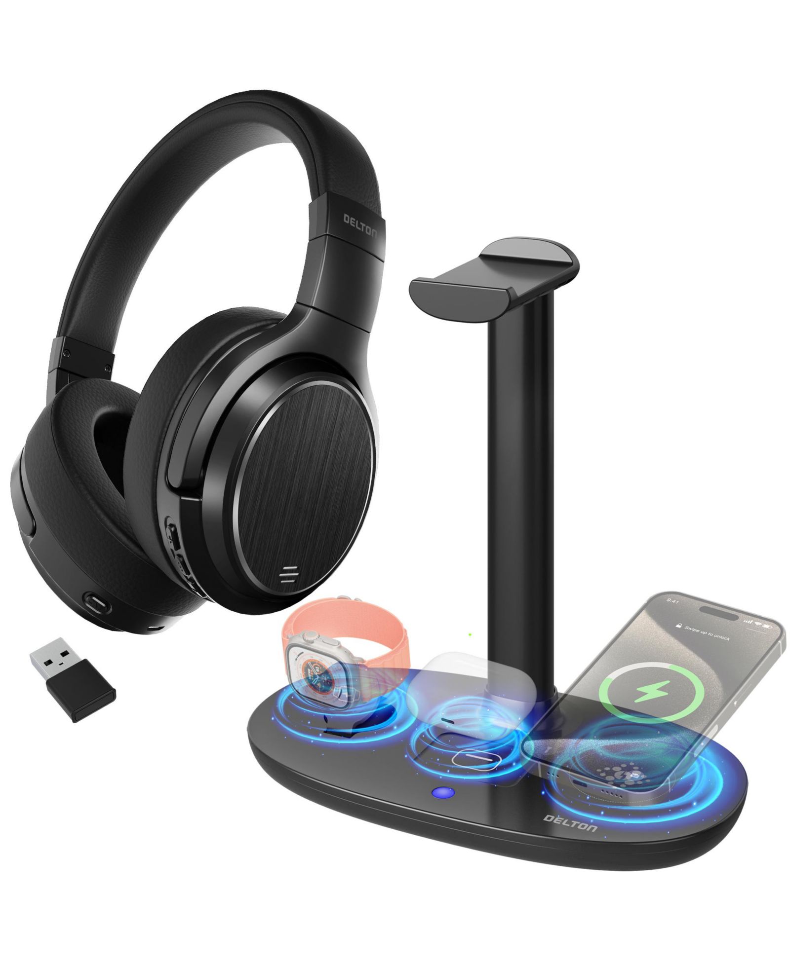 Delton M101 Wireless Noise-Cancelling Over-Ear Headphones