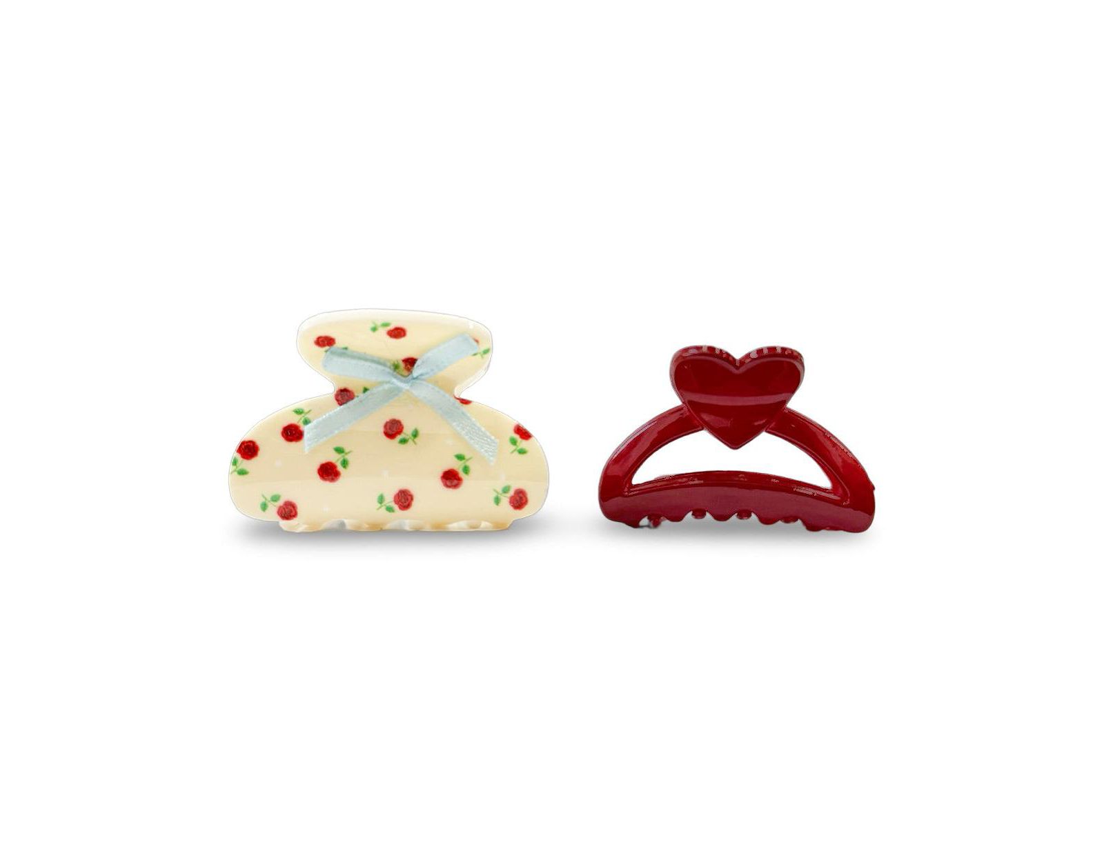 Набор зажимов для волос Headbands of Hope Medium Claw Clip Set - Flower + Heart