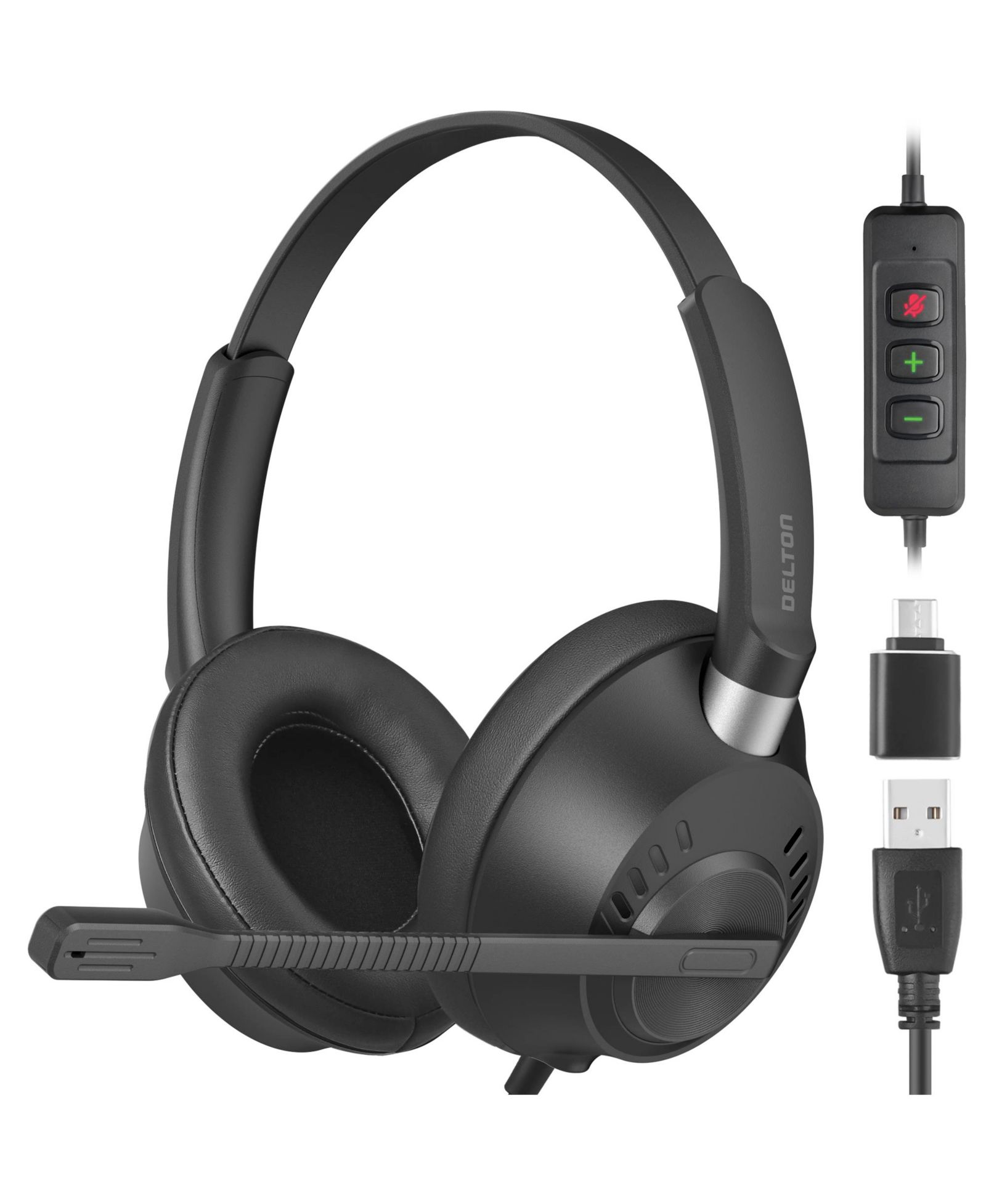 Delton 42Y USB Noise-Cancelling Headset with Mic