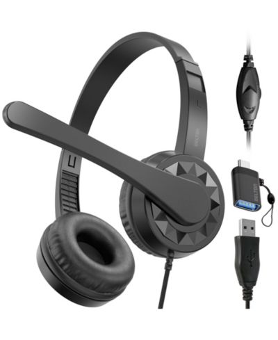 Delton 12Y Wired On-Ear Headset with Microphone, USB Type-C
