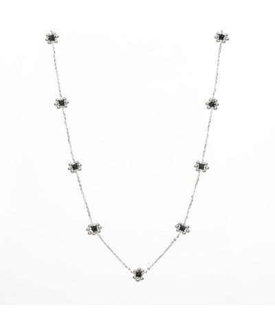 Bearfruit Jewelry Ожерелье Sterling Dari Onyx Flower