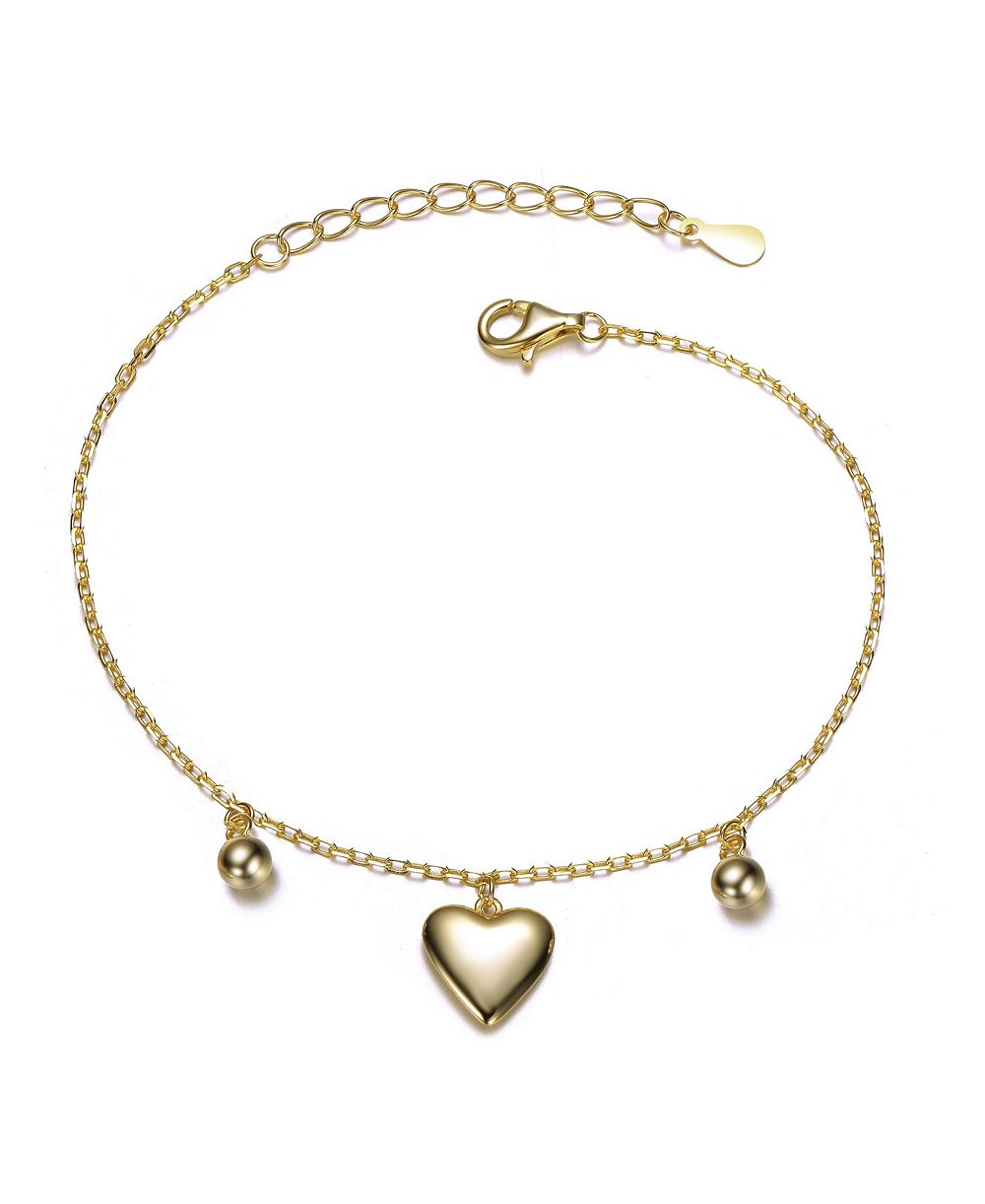 Браслет с подвесками Plated Heart and Bead Charm
