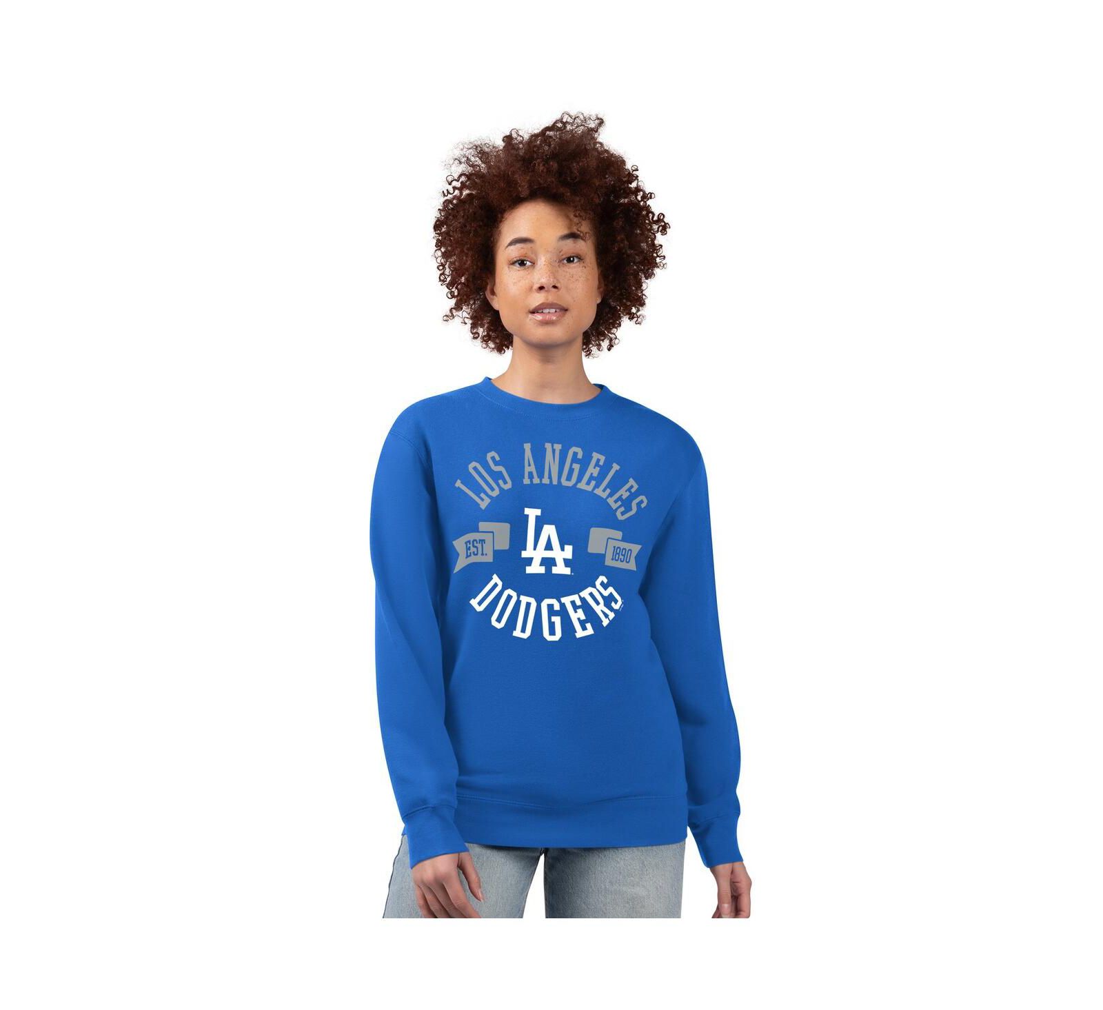 G-III 4Her by Carl Banks Women's Royal Los Angeles Dodgers Team Logo Fleece Pullover Sweatshirt