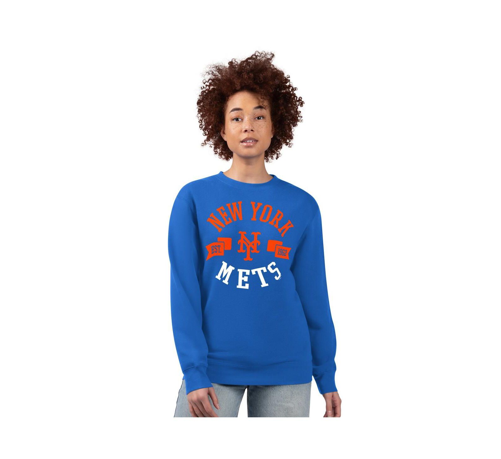 Женский свитшот G-III 4Her by Carl Banks Royal New York Mets Team Logo Fleece Pullover