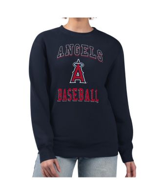 Женский флисовый свитшот G-III 4Her by Carl Banks Navy Los Angeles Angels Team Logo Graphic Tri-Blend Pullover