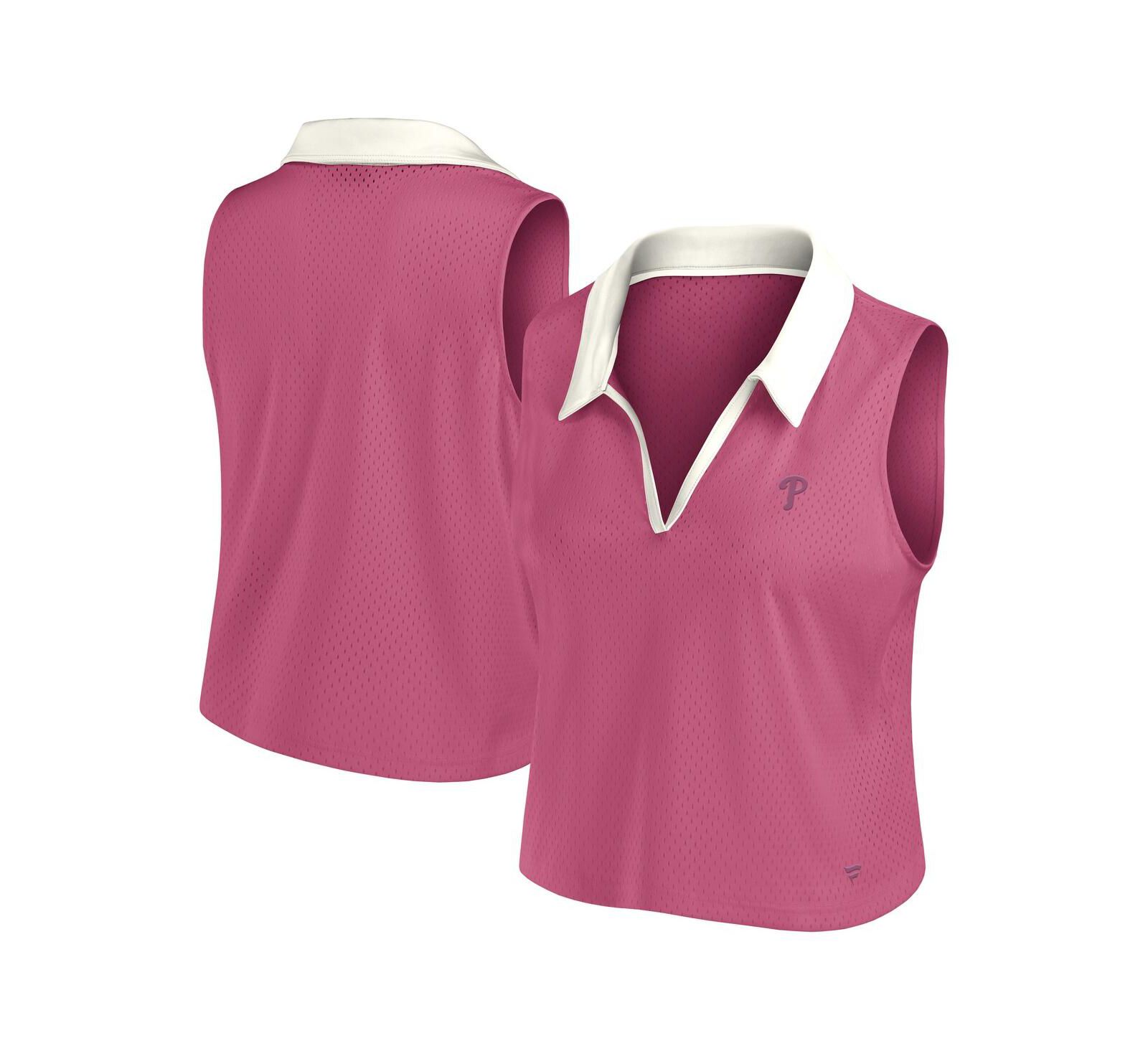 Fanatics Женский розовый топ на лямках V-neck Philadelphia Phillies Studio Wellness
