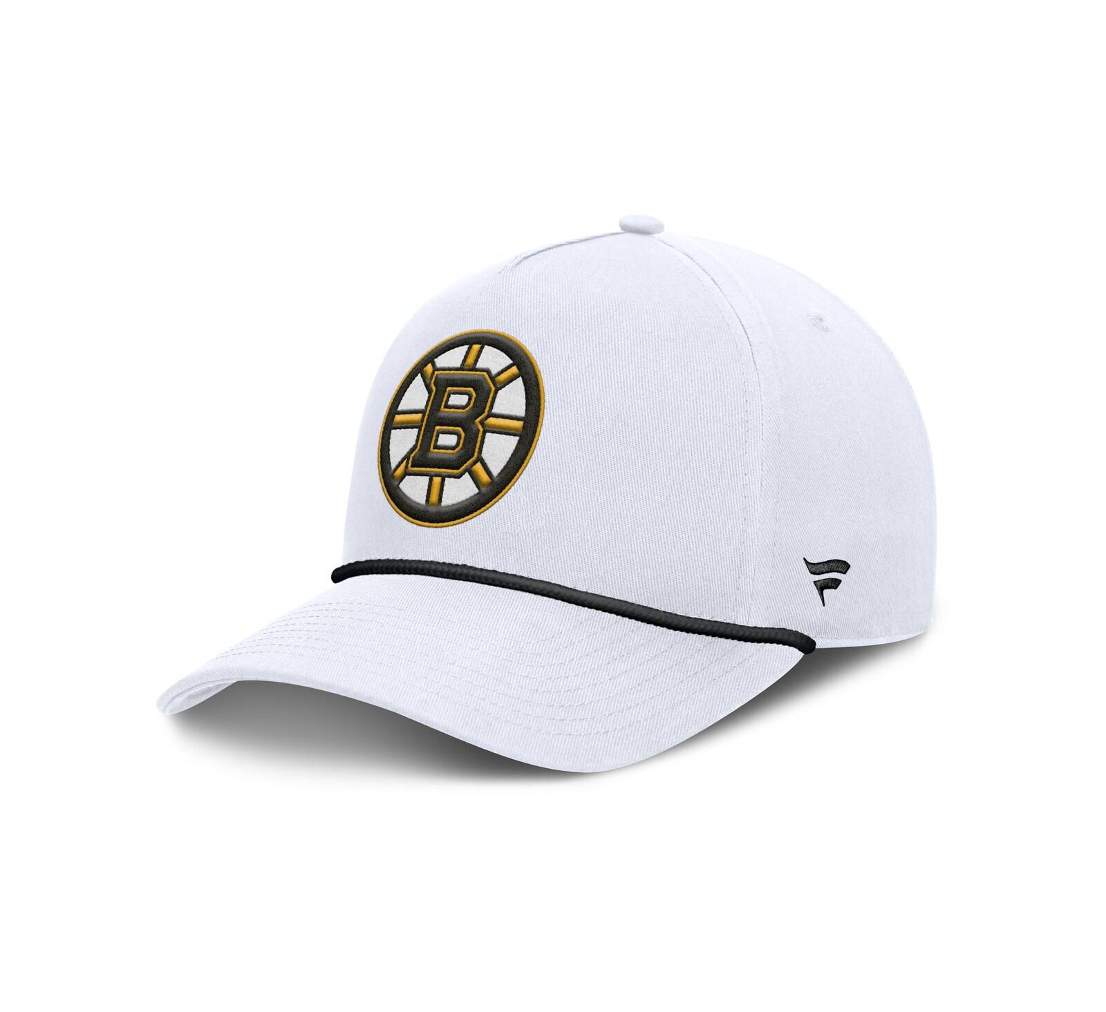 Мужская белая кепка Fanatics Boston Bruins Rope A-Frame с регулировкой