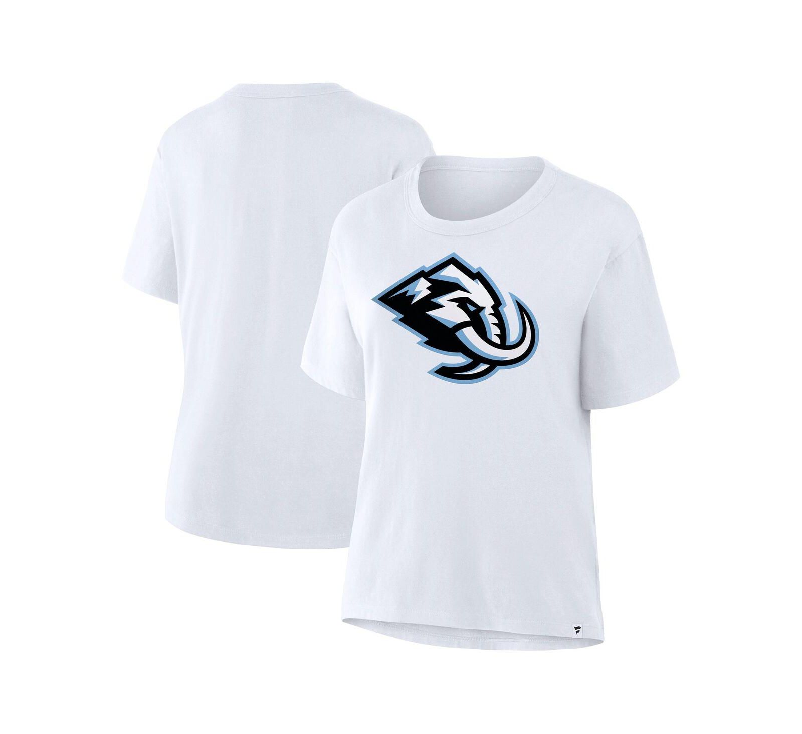 Женская белая футболка Fanatics Utah Mammoth Primary Logo Legacy