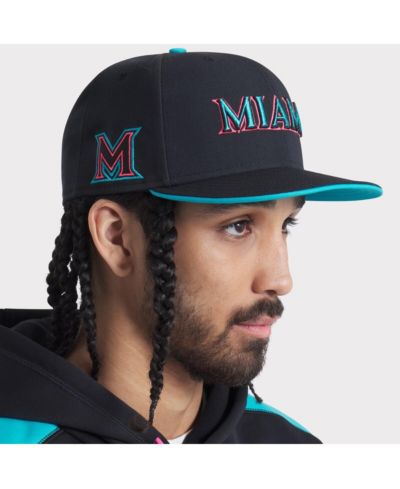 Мужская бейсболка Nike Miami Marlins 2025 City Connect Performance Fitted Black