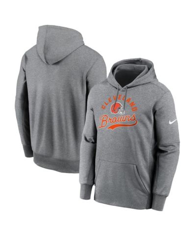 Мужское флисовое худи Nike Heather Gray Cleveland Browns Performance
