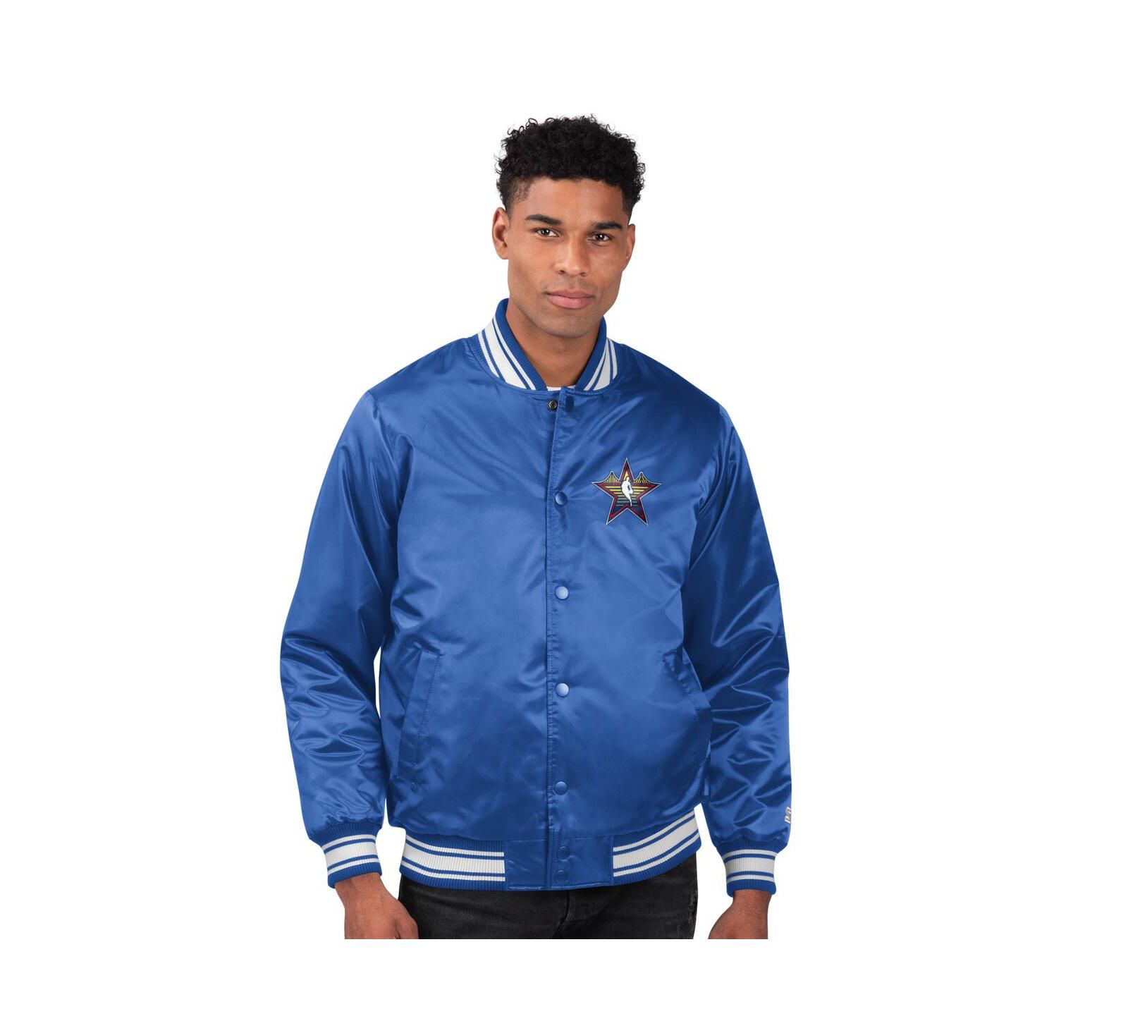 Starter Men's Royal 2025 NBA All-Star Game Satin Full-Snap Varsity Jacket