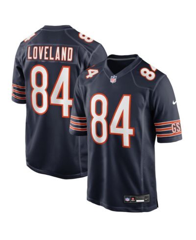 Мужская джерси Nike Colston Loveland Navy Chicago Bears 2025 NFL Draft First Round Pick Game