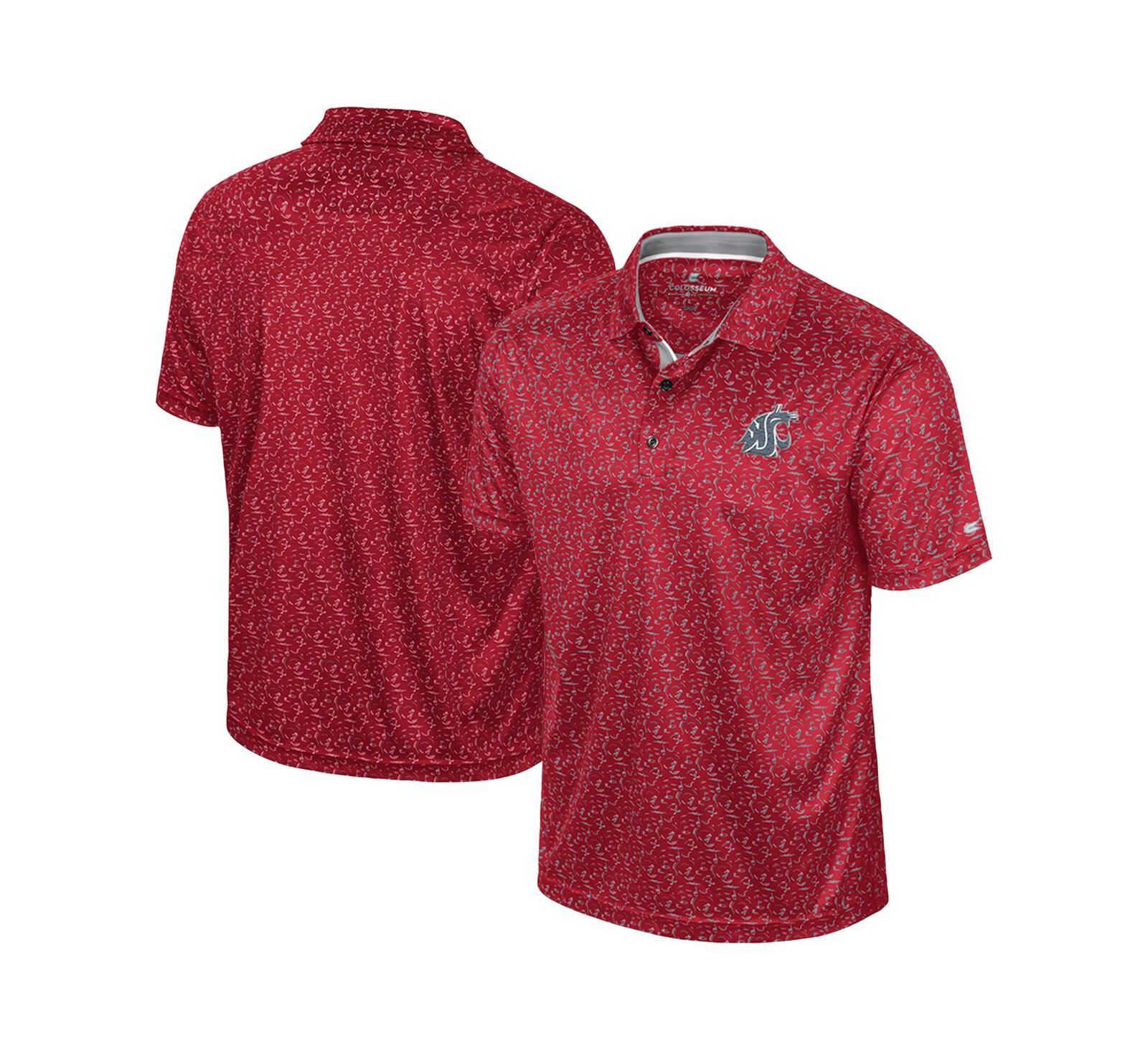 Colosseum Мужской Crimson Washington State Cougars Golf Polo Shirt