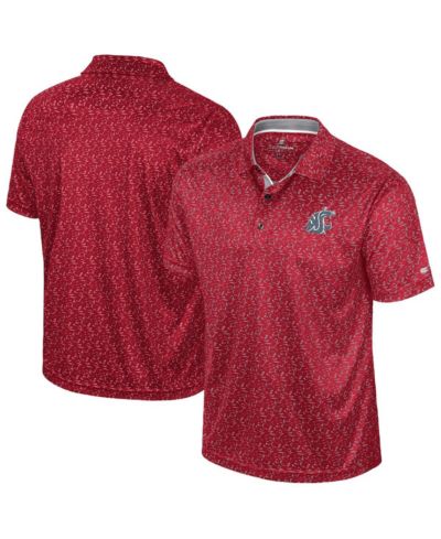 Colosseum Мужской Crimson Washington State Cougars Golf Polo Shirt