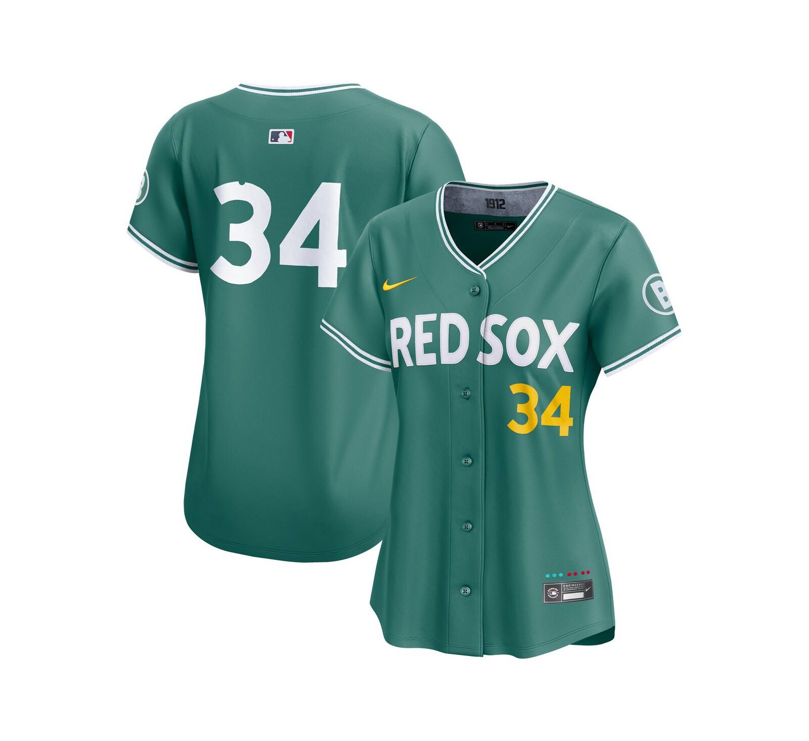 Женская джерси Nike David Ortiz Green Boston Red Sox 2025 City Connect Limited Retired Player