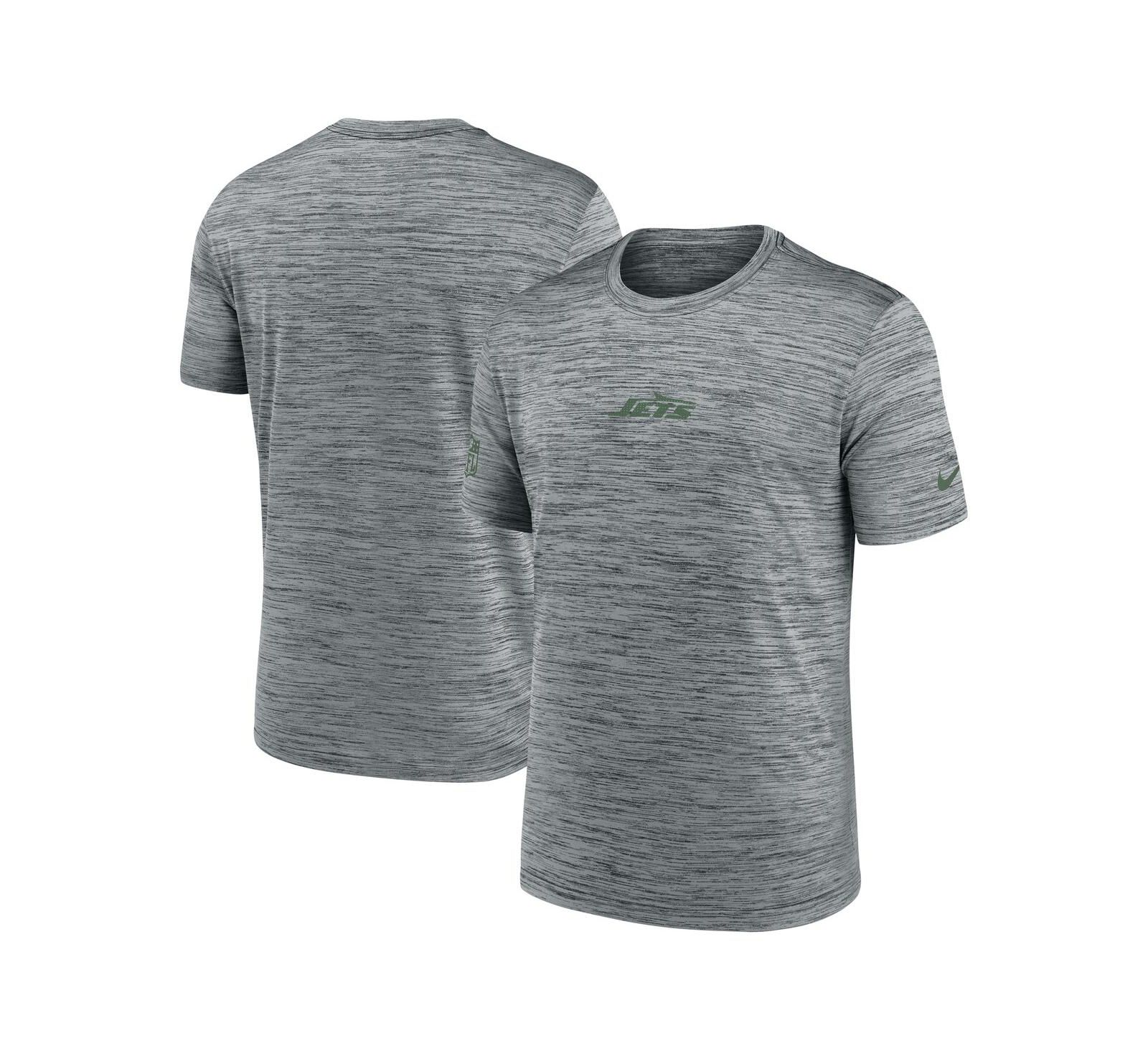 Nike Men's Gray New York Jets Sideline Velocity Performance T-Shirt