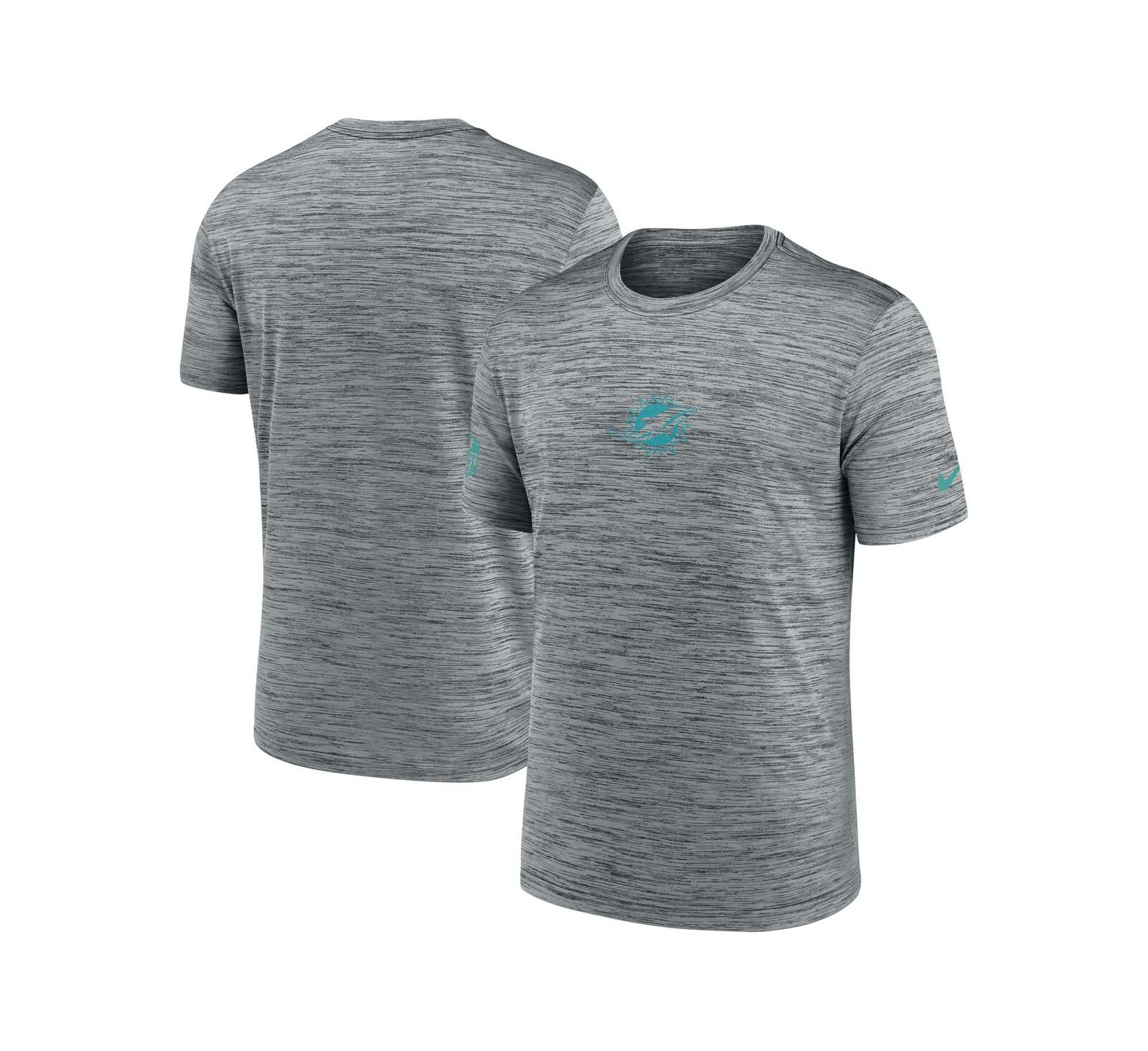 Nike Men's Gray Miami Dolphins Sideline Velocity Performance T-Shirt
