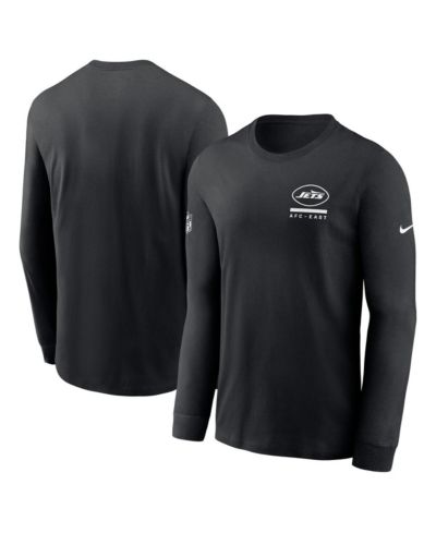 Nike Men's Black New York Jets Sideline Performance Long Sleeve T-Shirt