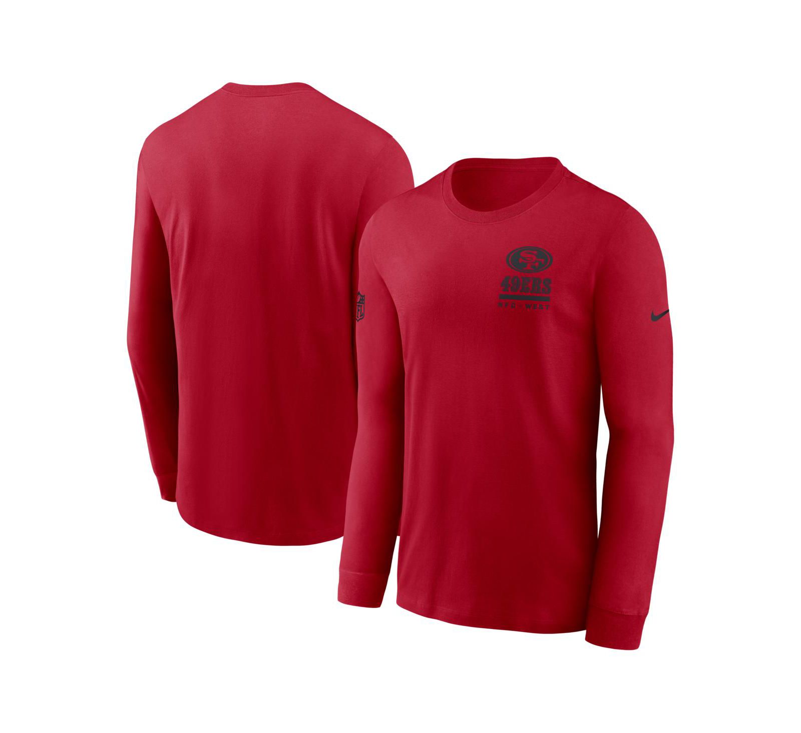 Nike Men's Scarlet San Francisco 49ers Sideline Performance Long Sleeve T-Shirt