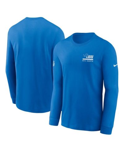 Мужская футболка Nike Detroit Lions Sideline Performance Long Sleeve Blue