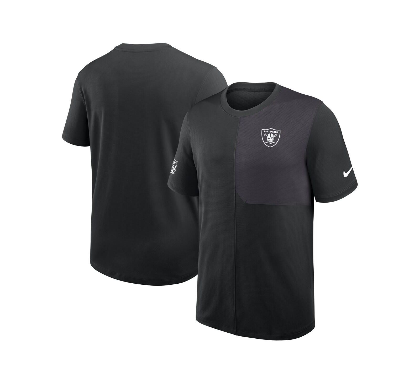 Nike Men's Black Las Vegas Raiders Sideline UV Performance Coach Shirt
