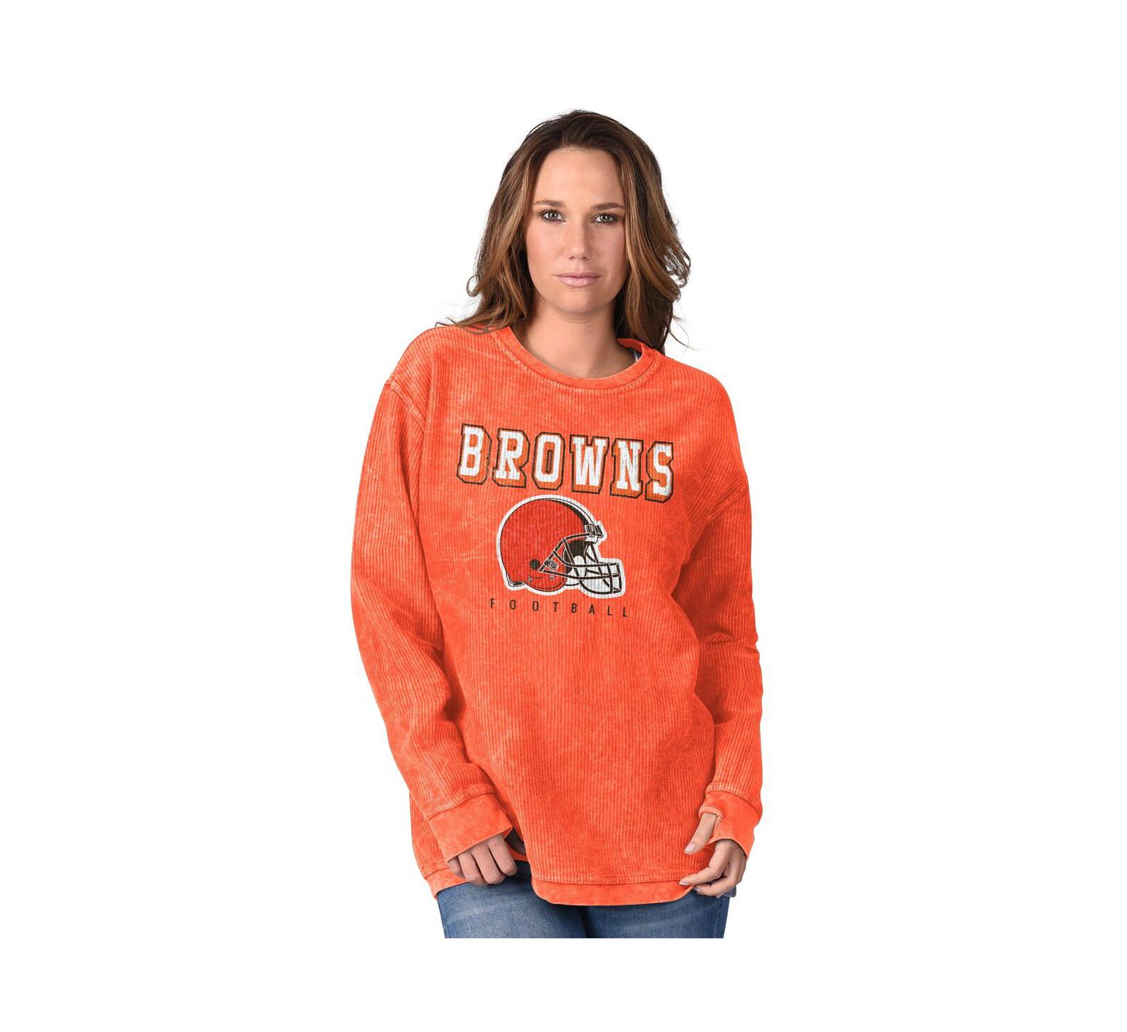 G-III 4Her by Carl Banks Женская толстовка Cleveland Browns Comfy Cord, оранжевая