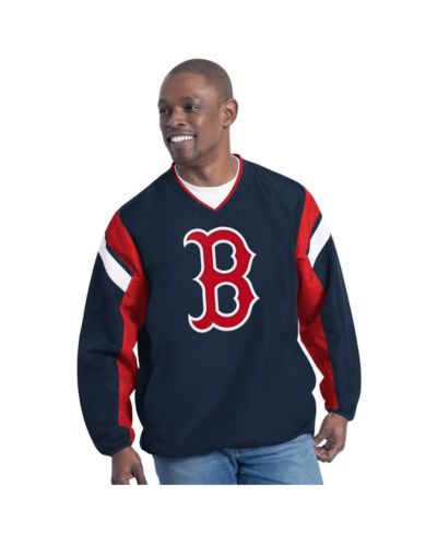 Мужская толстовка G-III Sports by Carl Banks Navy Boston Red Sox Double Coverage V-Neck Pullover