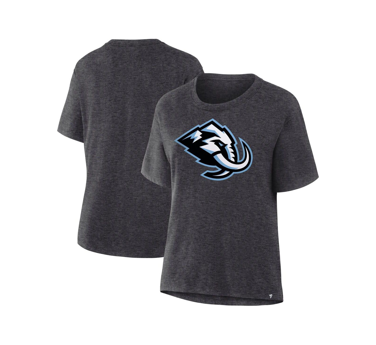 Fanatics Women's Heather Charcoal Utah Mammoth Primary Logo Legacy T-Shirt