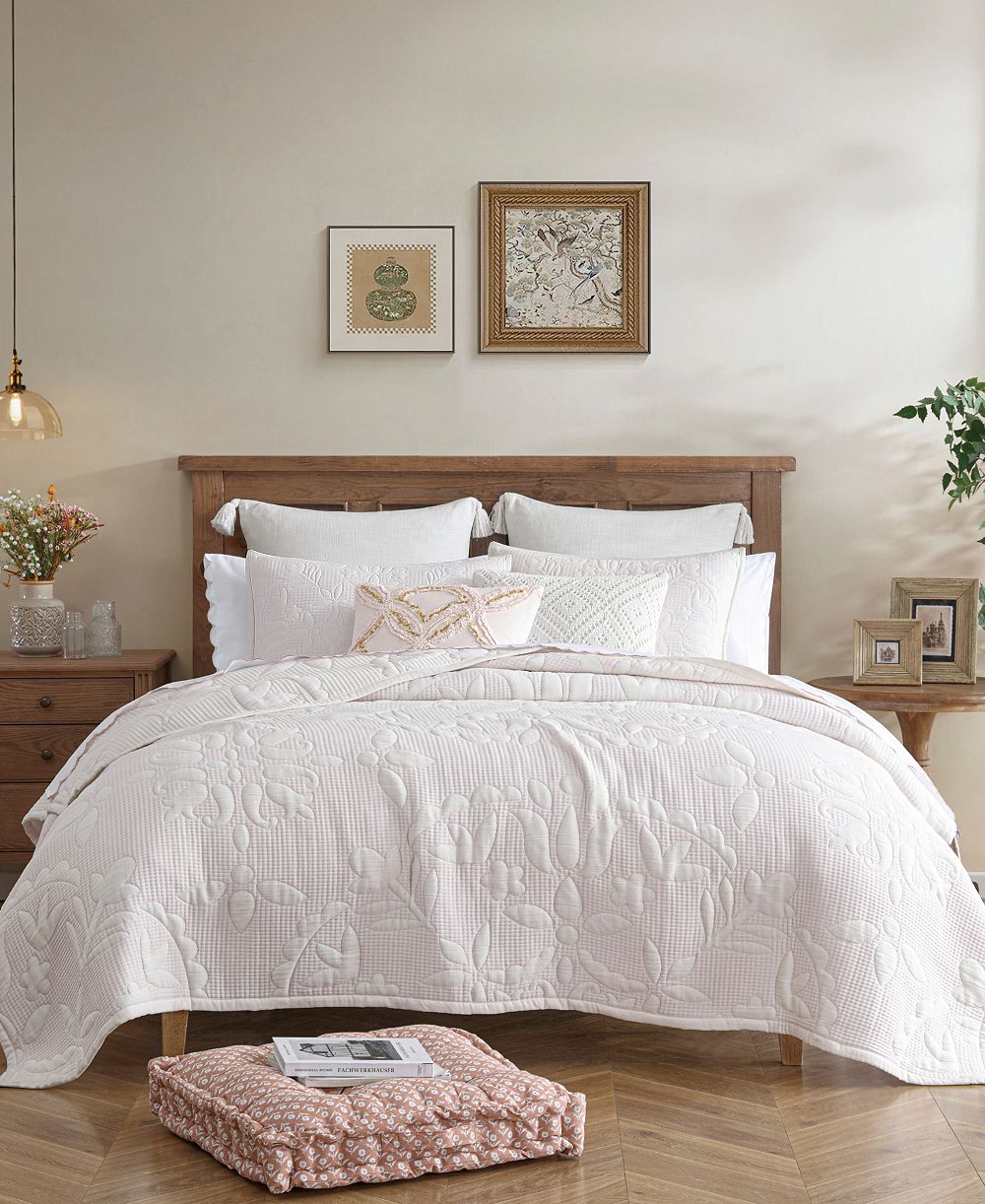 Peri Home Набор из 3 стеганых покрывал Medallion Floral, Full/Queen