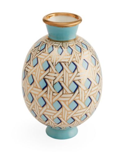 Jonathan Adler Basketweave 60 oz. Round Vase