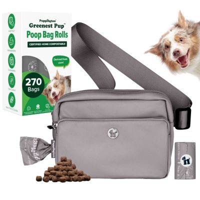 Puppington Walk Star Kit: 3-in-1 Dog Walk Bag plus Matching 270 Refill Dog Poop Bags