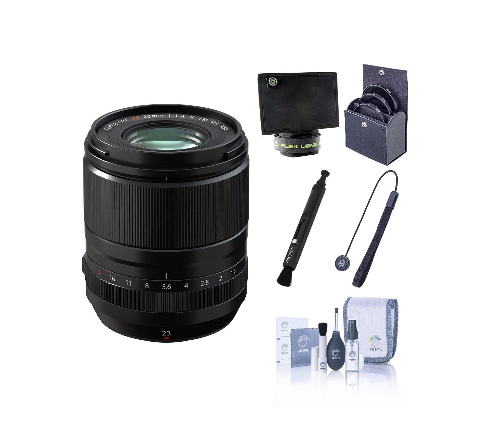 Fujifilm XF 23mm f/1.4 R LM WR Lens, Black, Bundle with Included Value