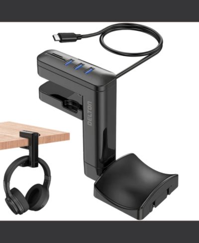 Delton Держатель для гарнитуры Delton HS7 и USB зарядная подставка