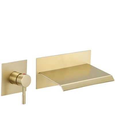 Greenspring Single Handle Wall Mount Spout Waterfall Bathroom Faucet