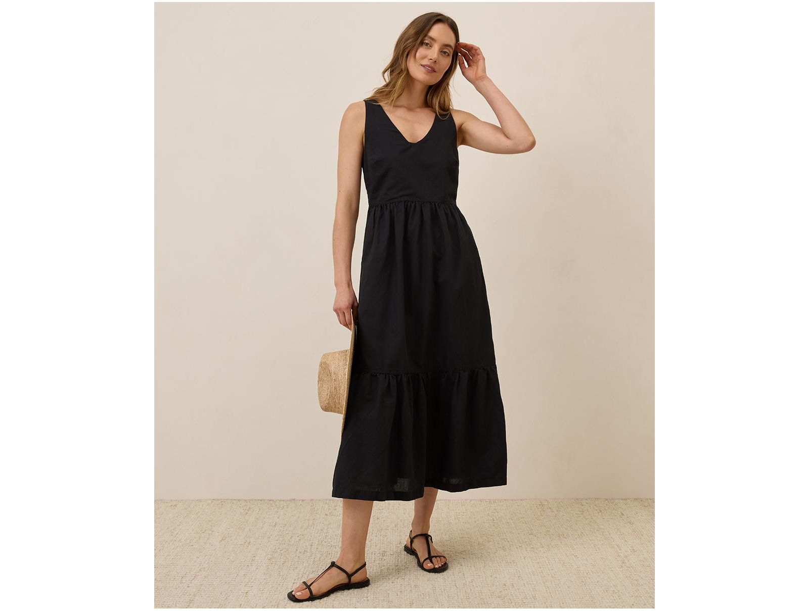 Pact Women's Organic Cotton Canopy Linen Blend Easy Tank Dress