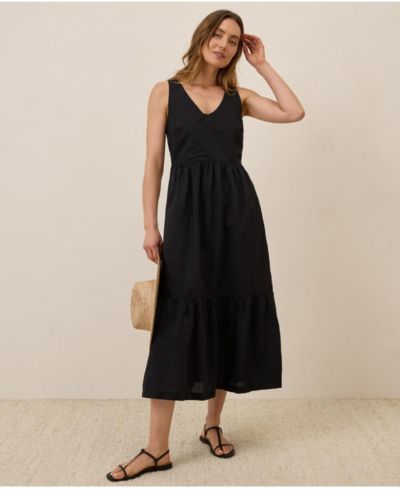 Pact Women's Organic Cotton Canopy Linen Blend Easy Tank Dress