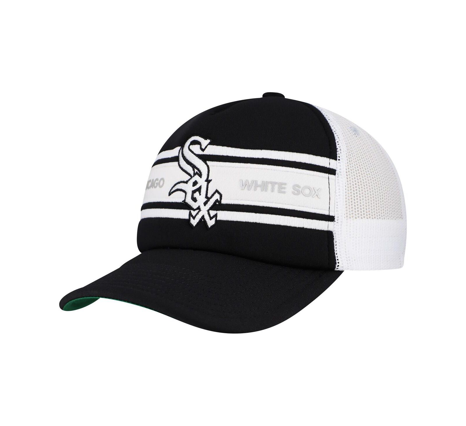 Mitchell & Ness Men's Black Chicago White Sox Sideline Trucker Adjustable Hat