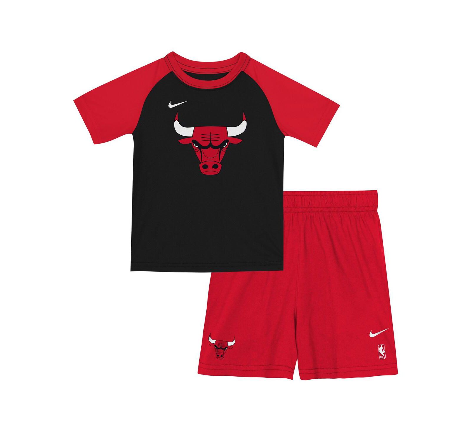 Nike комплект из футболки и шорт Chicago Bulls Practice для мальчиков и девочек 2-piece Red/Black